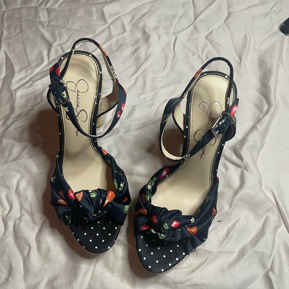 Y2K Jessica Simpson multicolored heels